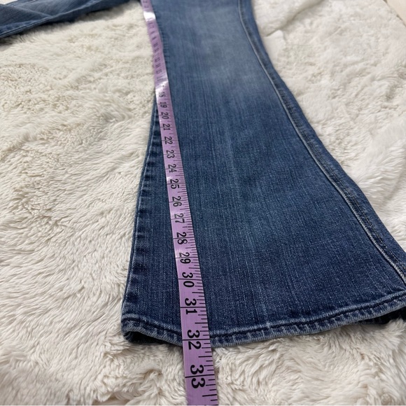 7 For All Mankind Vintage Y2K Low Cut Bootcut Denim Jeans 27 Bling Boho Cowgirl - Picture 10 of 10